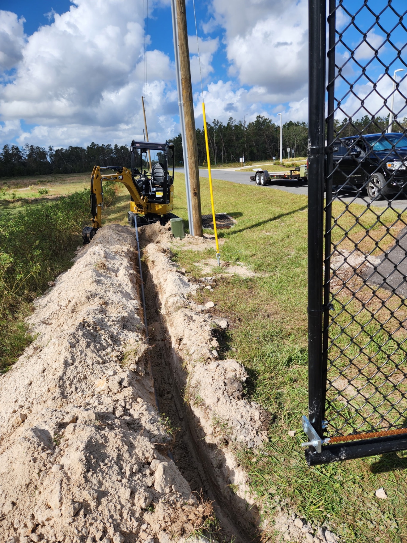 Service Trenching on a New Build